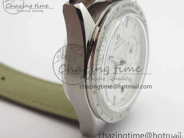 0429 Speedmaster ’57 Co-Axial OMF 1:1 Best Edition White Dial Silver Markers A9300 (Free Leather Strap) Efficient 8133